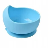 Miseczki i talerzyki dla dzieci - Bi-bi Silikonowa miseczka z przyssawką niebieski - miniaturka - grafika 1