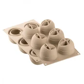 Formy do ciast - Silikomart 3Design Coccola Szara Forma Do 6 Ciastek Silikonowa Wh - miniaturka - grafika 1