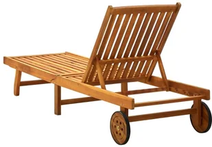 vidaXL Leżak lite drewno akacjowe 311871 - Leżaki ogrodowe - miniaturka - grafika 4