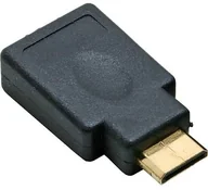 Adaptery i przejściówki - InLine 12493 adapter przez HDMI 19pin Type żeńskie do mini HDMI Type-C męski, pozłacane styki, czarny 12493 - miniaturka - grafika 1