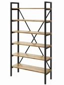 Regały - S&w Design Regał Medium 190x60-160x30 cm Industrial Loft na książki D6 RM600030190D - miniaturka - grafika 1