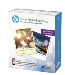 HP Papier Social Media Snapshots 25 arkuszy 10x13cm (W2G60A) W2G60A - Papier do drukarek - miniaturka - grafika 2