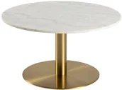Ławy i stoliki kawowe - Actona Stolik kawowy Corby 80 marmur/ złoty - miniaturka - grafika 1