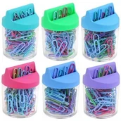 Spinacze i klipsy do papieru - MemoBe Spinacze powlekane pastelow 28mm 100szt. pudełko magnetyczne MS110-100 MemoBe - miniaturka - grafika 1