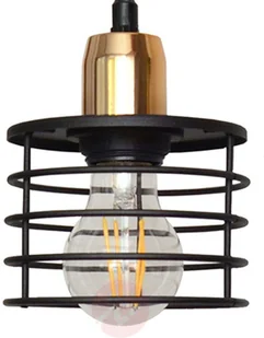 HELAM Lampa wisząca Edison czarna/miedziana 1-punktowa - Lampy sufitowe - miniaturka - grafika 2