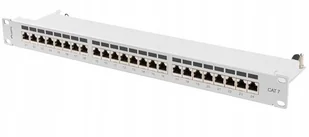 Lanberg Patch panel 24 port 1U kat.7 ekranowany szary PPS7-1024-S - Szafy rack - miniaturka - grafika 5