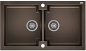 Zlewozmywaki - AXIS GROUP Zlew Honest 160 2-komorowy dark chocolate - miniaturka - grafika 1