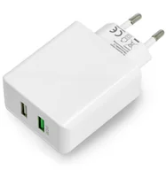 Akcesoria do komputerów jednopłytkowych - Goobay Zasilacz Goobay 2xUSB QC3.0 5V/2A - biały GOB-17509 - miniaturka - grafika 1