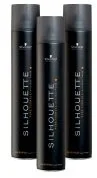 Kosmetyki do stylizacji włosów - Schwarzkopf Professional Silhouette bardzo mocny lakier do włosów wielopak 3x750ml - miniaturka - grafika 1