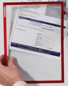 Systemy ekspozycyjne i znaki informacyjne - FRANKEN Ramka magnetyczna , A4, czerwona FITSA4M 01 - miniaturka - grafika 1