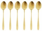 Zestawy sztućców - Excellent Houseware Łyżeczki do herbaty 6szt Złote - miniaturka - grafika 1