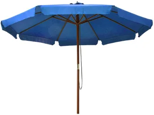 vidaXL Parasol ogrodowy na drewnianym słupku, 330 cm, lazurowy vidaXL - Parasole ogrodowe - miniaturka - grafika 3