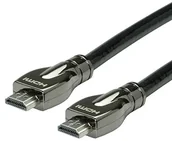 Kable - Rotronic ROLINE 11045685 Ultra HD kabel HDMI z Ethernet, wtyczka, 10 m Czarny 11045685 - miniaturka - grafika 1