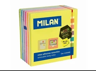 MILAN Karteczki neon 76x76mm - Szkolne artykuły papiernicze - miniaturka - grafika 2
