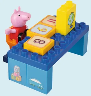 Spin Master Klocki Big 57075 Świnka Peppa Szkoła z 2 figurkami 57075 - Klocki - miniaturka - grafika 4