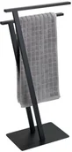 Wieszaki łazienkowe - Wenko Stojak na ręczniki stojący LIRIO czarny 24396100 - miniaturka - grafika 1