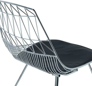 Beliani Zetaw krzeseł do jadalni chromowy 2 krzesła HARLAN - Krzesła - miniaturka - grafika 2