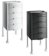 Pozostałe akcesoria fryzjerskie - Fox Manhattan wózek fryzjerski 5 szuflad - miniaturka - grafika 1