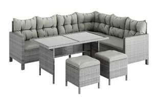 EMWOmeble Meble ogrodowe zestaw z technorattanu XXL dla 9 osób -1092 MOULD - 6 częściowy 4239 - Meble ogrodowe - miniaturka - grafika 2