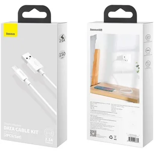 Baseus Simple Wisdom Zestaw kabel USB - Micro USB wzmocniony Quick Charge 2.1A 1.5m 2szt TZCAMZJ-02 - Kable USB - miniaturka - grafika 11