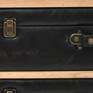 vidaXL Szafka z szufladami, lite drewno jodłowe, 80 x 36 x 75 cm - Komody - miniaturka - grafika 4