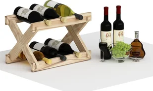 Homemania Uchwyt na wino Hektor 21x13,5x104 cm czarny Homemania - Stojaki na wino - miniaturka - grafika 2