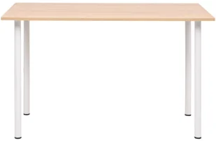 vidaXL Stół jadalniany z płyty wiórowej, 120x60x73 cm, dębowy i biały - Stoły - miniaturka - grafika 2