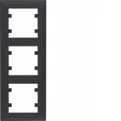 Klawisze i ramki - Hager Lumina Intense Ramka 3-krotna czarna WL5633 - miniaturka - grafika 1