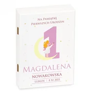 Sztućce dla dzieci - Murrano Zestaw Sztućców Dla Dzieci W Drewnianym Etui Nadruk Pamiątka Pi SZT-ANIMALS_DRW-UV-038 - miniaturka - grafika 1