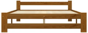 vidaXL Lumarko Rama łóżka, miodowy brąz, lite drewno sosnowe, 140 x 200 cm 322008 - Łóżka - miniaturka - grafika 4