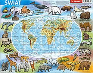 Demart Puzzle ramkowe Świat fizyczna - Puzzle - miniaturka - grafika 2