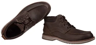 Clarks Trzewiki trekkingowe Mahale Mid Dark Brown Brązowe nieocieplane 41002 - Botki męskie - miniaturka - grafika 2