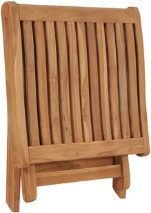vidaXL Składany podnóżek, 46,5x49x41,5 cm, lite drewno tekowe vidaXL - Pozostałe meble ogrodowe - miniaturka - grafika 4