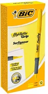 Zakreślacze - BIC Brite Liner Grip zakreślacze, niebieski, 12 sztuk, żółty GBL11-YELLOW - miniaturka - grafika 1