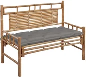 Ławki ogrodowe - vidaXL Ławka ogrodowa z poduszką, 120 cm, bambusowa 3063892 - miniaturka - grafika 1