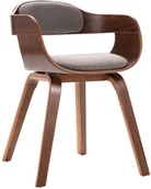 Krzesła - vidaXL Krzesło stołowe, kolor taupe, gięte drewno i sztuczna skóra - miniaturka - grafika 1