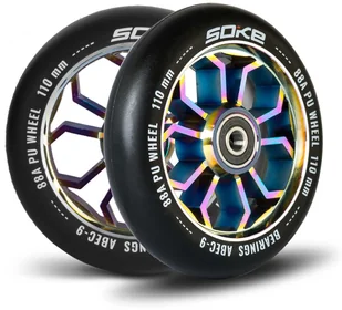 SOKE Kółka do hulajnogi 110 mm rainbow 2 szt. 1678 - Akcesoria do skatingu - miniaturka - grafika 3