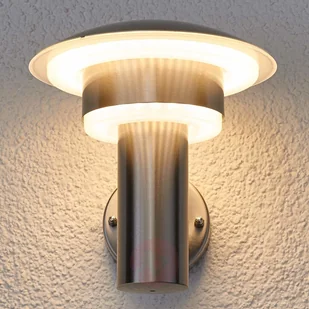 Lampenwelt Dekoracyjna zewn lampa ścienna LED LILLIEN, stal - Lampy ogrodowe - miniaturka - grafika 3