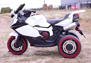 Super-Toys DUŻY MOTOR ŚCIGACZ STRONG 2 EXCLUSIVE, ŚWIECĄCE KOŁA/DLX518 DLX-518-BIAŁY - Pojazdy elektryczne dla dzieci - miniaturka - grafika 10