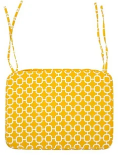 Beliani Zestaw 2 poduszek na krzesła ogrodowe żółty FIJI - Ławki ogrodowe - miniaturka - grafika 6