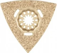 Klucze i nasadki - Wolfcraft Trójkatna płyta tarnik HM powłoka z węglików spiekanych) SL wymiar boku 80mm Idealny do pracy w trudno dostępnych miejscach np przy WF4246000 - miniaturka - grafika 1