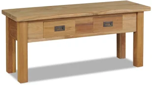 vidaXL Ławka do przedpokoju, lite drewno tekowe, 90 x 30 40 cm vidaXL - Ławki do przedpokoju - miniaturka - grafika 2