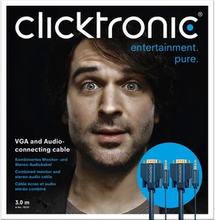 Wentronic ClickTronic Casual VGA i przewód połączeniowy, przewód monitora i przewód audio stereo audio 4040849701313 - Kable komputerowe i do monitorów - miniaturka - grafika 2