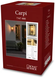 Konstsmide Kinkiet zewnętrzny Carpi, mosiądz szerokość 18cm - Lampy ogrodowe - miniaturka - grafika 5