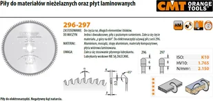 CMT Piła do aluminium 305 x30 297.096.13M (29709613M) - Tarcze do pił - miniaturka - grafika 5