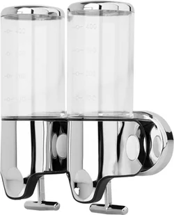 FALA DOZOWNIK MYDŁA W PŁYNIE NAŚCIENNY 2X500 ML CHROM 69391 - Mydelniczki i dozowniki mydła - miniaturka - grafika 2