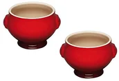 Inne naczynia kuchenne - Le Creuset 91017511060000 waza do zupy, zestaw 2szt, kolor: wiśnia 91017511060000 - miniaturka - grafika 1