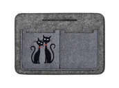 Kosmetyczki, organizery i kuferki - Sunlovers Sunlovers, Organizer filcowy do torebki, Czarne Koty, 7x26,5x19 cm - miniaturka - grafika 1