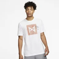 Koszykówka - Nike Męski T-shirt do koszykówki Dri-FIT PG - Biel CD1091-100 - miniaturka - grafika 1