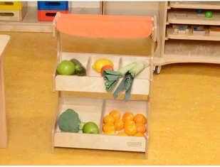Masterkidz Stoisko Targowe Drewniane Zabawa W Sklep Masterkidz MK04291 - Zabawy w naśladowanie dorosłych - miniaturka - grafika 4